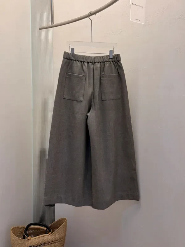 霧感都會垂墜打褶寬褲