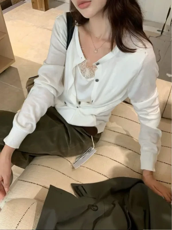 慵暖日常針織排釦開襟衫