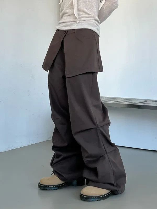 都會層影不對稱寬褲