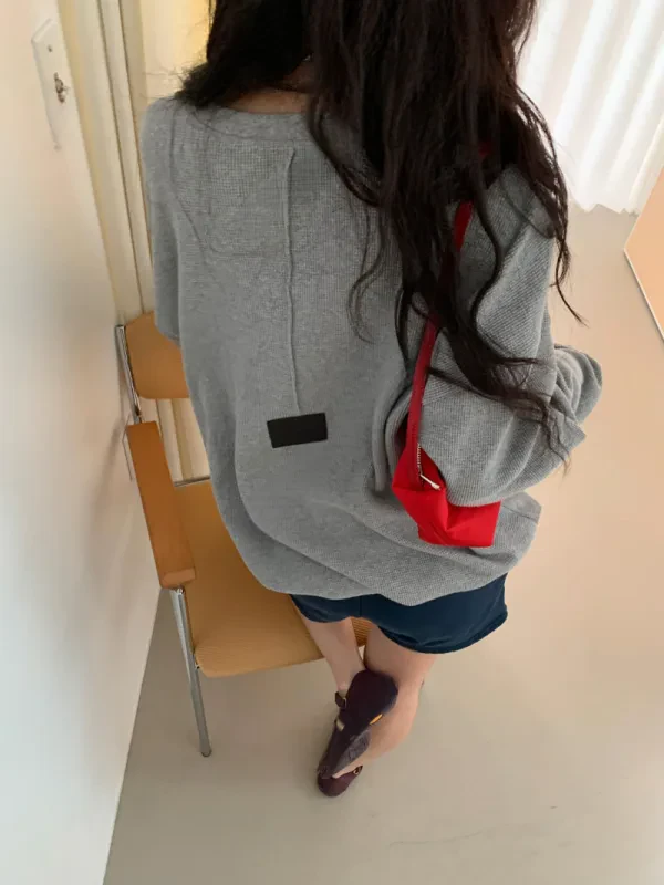 慵懶日常羅紋寬版上衣