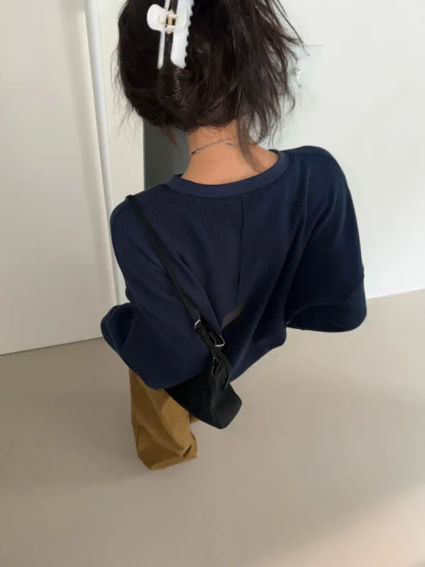 慵懶日常羅紋寬版上衣